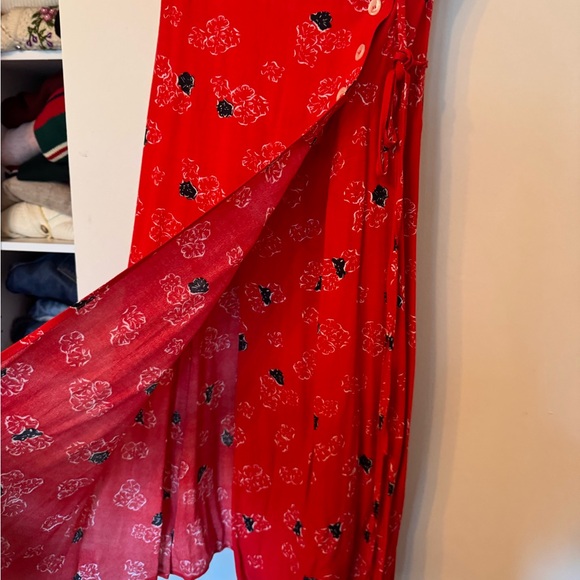 Rouje Red Gabin Floral Midi Wrap Dress - Picture 6 of 9